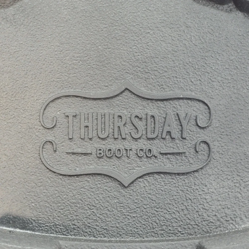 Thursday Boot Co Handsewn Loafer Men 9.5 Black Matte Leather Boat Shoe Lug Sole